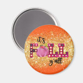 ネオン秋秋カスタマイズ文字とカラー マグネット (正面/裏面)