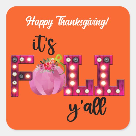 ネオン秋秋カスタマイズ スクエアシール (正面)