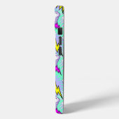 ネオン稲妻ボルト&スターパターン Case-Mate iPhoneケース (裏面 / 左)