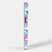 ネオン稲妻ボルト&スターパターン Case-Mate iPhoneケース (裏面 / 右)