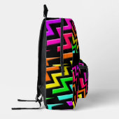 ネオン稲妻表現 プリントバックパック (左)