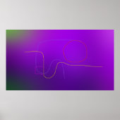 ネオン等高線 ポスター (正面)