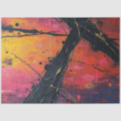 ネオン粉砕:切り離された抽象芸術フロー切り離し 薄葉紙 (正面)