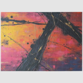 ネオン粉砕：切り離された抽象芸術フロー切り離し 薄葉紙