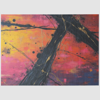 ネオン粉砕：切り離された抽象芸術フロー切り離し 薄葉紙