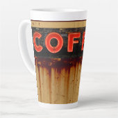 ネオン素朴コーヒーサイン カフェラテマグ (左アングル)