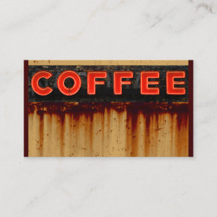 ネオン素朴コーヒーサイン 名刺