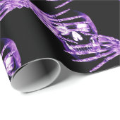 ネオン紫のスケルトンのギフトラップ ラッピングペーパー (ロールコーナー)