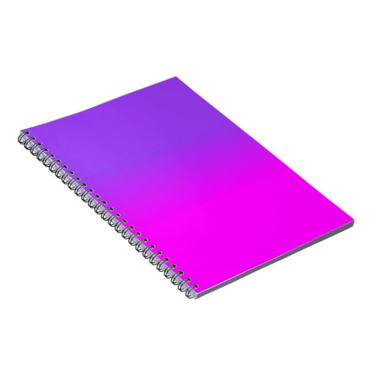 ネオン紫色およびショッキングピンクのグラデーションな陰色は衰退します ノートブック (右側)