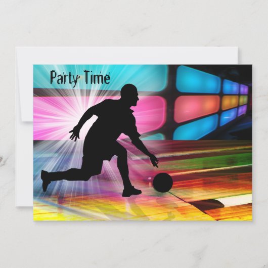 ネオン細道の招待でボーリングをすること 招待状 (正面)