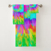 ネオン絞り染め旋回 バスタオルセット (インサイチュ)