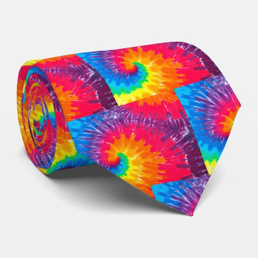 ネオン絞り染め模様 ネクタイ (ロール)