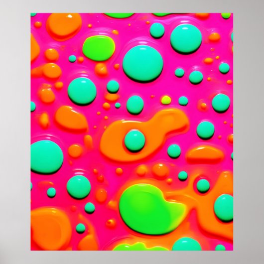 ネオン絵を描のバブルアート ポスター (正面)