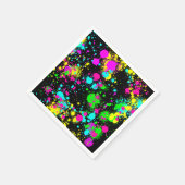 ネオン絵を描グロー誕生日 スタンダードカクテルナプキン (角)