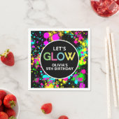 ネオン絵を描グロー誕生日 スタンダードカクテルナプキン (インサイチュ)
