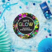 ネオン絵を描グロー誕生日 ペーパープレート (パーティー)