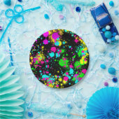 ネオン絵を描グロー誕生日 ペーパープレート (パーティー)