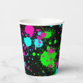 ネオン絵を描グロー誕生日 紙コップ (左)