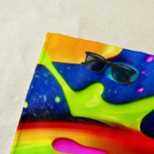 ネオン絵を描ドリップアート ビーチタオル (インサイチュ)