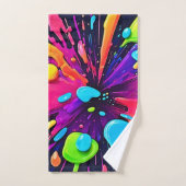 ネオン絵を描バーストアート バスタオルセット (ハンドタオル)