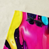 ネオン絵を描バーストアート ビーチタオル (インサイチュ)