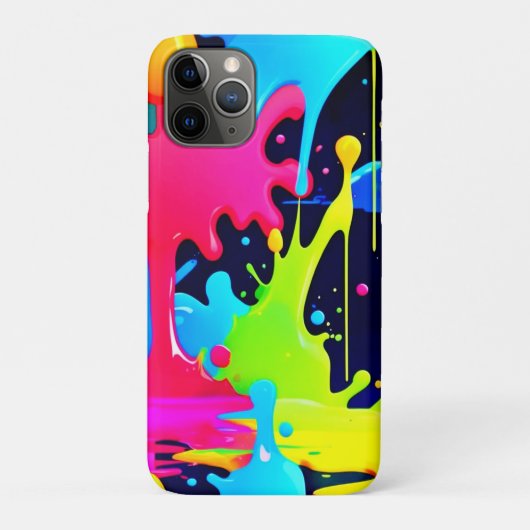 ネオン絵を描プラッシュドリップカオス Case-Mate iPhoneケース (裏)