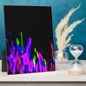 ネオン絵を描プランカラフルス。カスタマイズする フォトプラーク (側面)