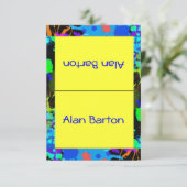 ネオン絵を描（ばちゃばちゃ）跳ねるテーブル座席表 招待状 (スタンド正面)