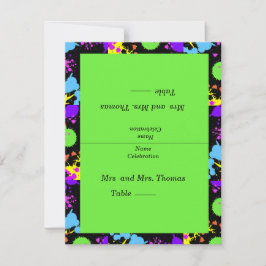 ネオン絵を描（ばちゃばちゃ）跳ねるテーブル、エスコートカード 招待状