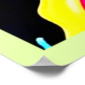 ネオン絵を描(ばちゃばちゃ)跳ねるデザイン ポスター (角)