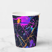 ネオン絵を描（ばちゃばちゃ）跳ねるパーティー 紙コップ (左)