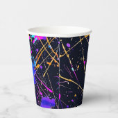 ネオン絵を描（ばちゃばちゃ）跳ねるパーティー 紙コップ (右)