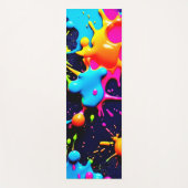 ネオン絵を描（ばちゃばちゃ）跳ねる抽象芸術アート ヨガマット (正面)