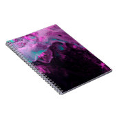 ネオン緑と紫のクリエイティブ絵画の抽象芸術 ノートブック (右側)