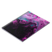 ネオン緑と紫のクリエイティブ絵画の抽象芸術 ノートブック (左側)