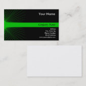 ネオン緑のスターバストの名刺 名刺 (正面/裏面)