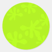 ネオン緑のスライムおもしろいの子供たちのパーティー ラウンドシール (正面)