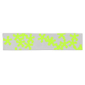 ネオン緑のスライムグレーのおもしろい ショートテーブルランナー (横)