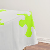 ネオン緑のスライムグレーのおもしろい テーブルクロス (インサイチュ)