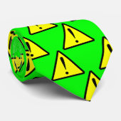 ネオン緑のタイの黄色および黒い警告を表す記号 ネクタイ (ロール)