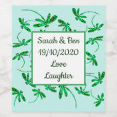 ネオン緑のトンボラベル ワインラベル (シングルラベル)