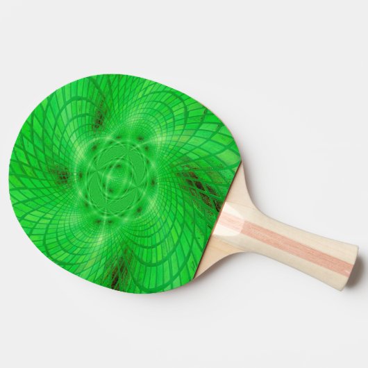 ネオン緑の抽象的概念 卓球ラケット (横)