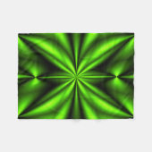 ネオン緑の抽象芸術のフラクタル フリースブランケット (正面(横))