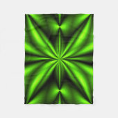 ネオン緑の抽象芸術のフラクタル フリースブランケット (正面)