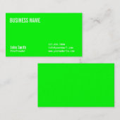 ネオン緑の校正の名刺 名刺 (正面/裏面)