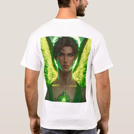 ネオン緑の煙を使用したXboxロゴ両面T-Sh Tシャツ (裏面)