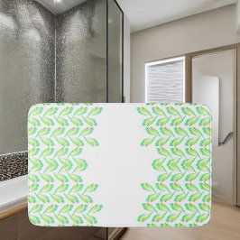 ネオン緑葉の – フラクタルアート、 バスマット