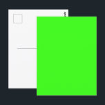 ネオン緑 カスタマイズ可能なポストカード ポストカード<br><div class="desc">この大胆なネオングリーンのポストカードは、無視できないようにデザインされています。個人的なメッセージを送る場合でも、ブランドを宣伝する場合でも、大きなイベントを企画する場合でも、このカードは清潔なラインと輝くモダンなエネルギーでインパクトを与えます。鮮やかなフラットデザインは完全にカスタマイズ可能で、画像やテキストを簡単に移動、削除、リサイズ、または置換できます - 外部ソフトウェアは必要ありません。</div>