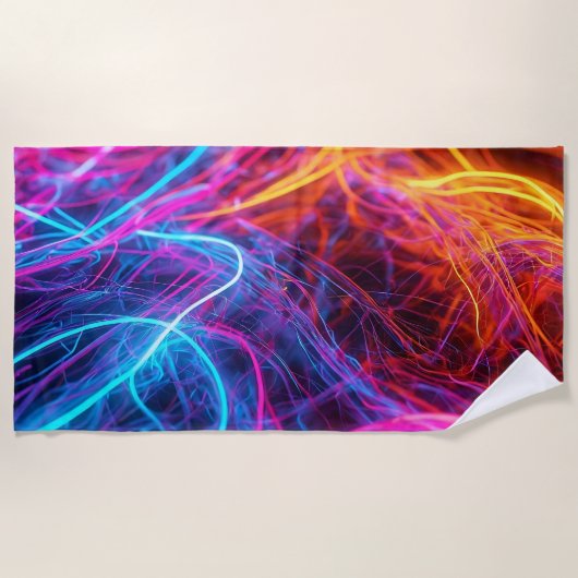 ネオン線 ビーチタオル (正面)