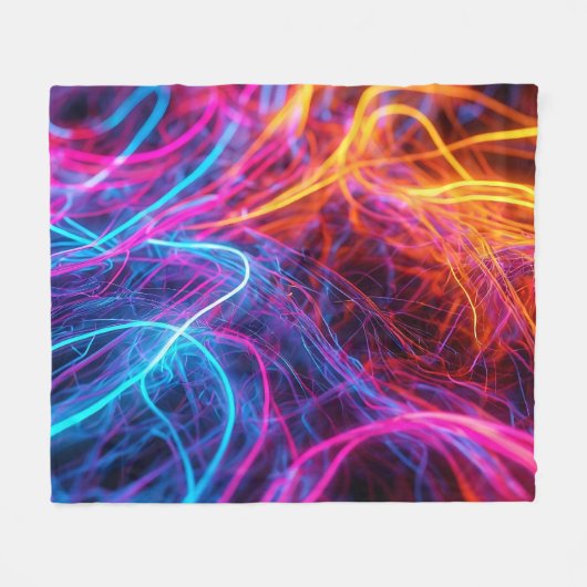 ネオン線 フリースブランケット (正面(横))